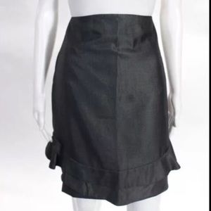 Hugo‎ boss ruffle grey pencil wool blend skirt